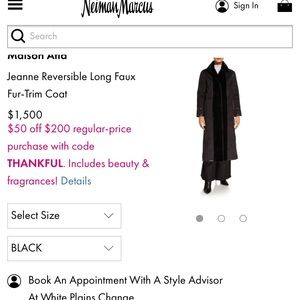 Maison Atia Jeanne Reversible Long Faux Fur-Trim